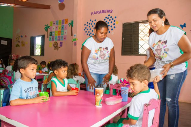 Frühstückspause im Kindergarten Santa Maria Madelana Postel in Balsas. (Foto: SMMP/Ulrich Bock)